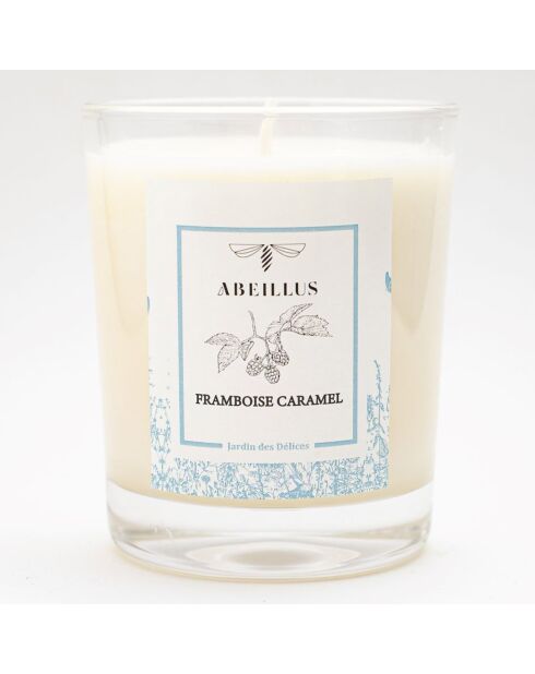Bougie parfumée Jardin rêvé Jardin des délices Framboise caramel ivoire - 45h