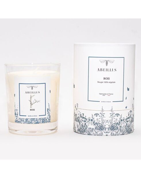 Bougie parfumée Jardin en hiver Feu de bois ivoire - 45h