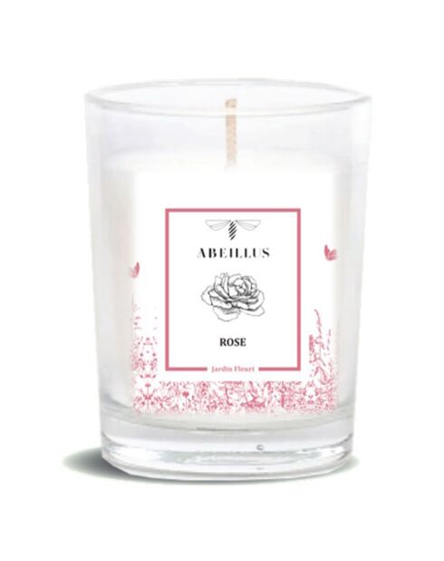 Bougie parfumée Jardin Fleuri Rose ivoire - 45h