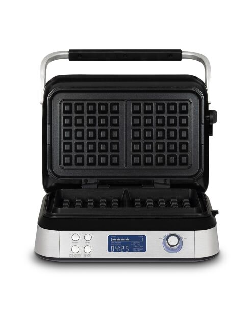 Zwart/grijs wafelijzer