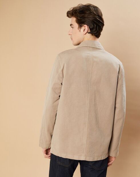 Veste en Coton & Lin Jerry tan