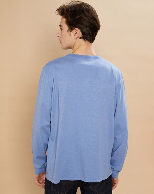 T-Shirt Henley chambray