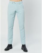 Pantalon en Lin mélangé Chino Slim Fit céladon