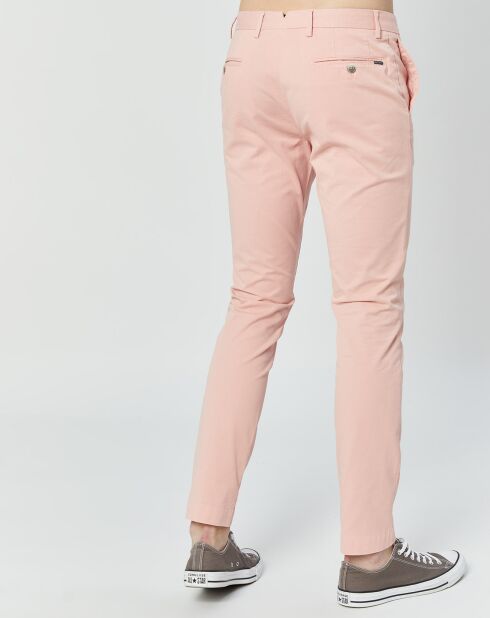 Pantalon Chino Slim Fit Kensington rose clair