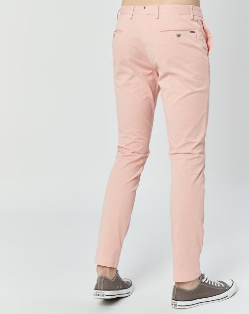 Pantalon Chino Slim Fit Kensington rose clair