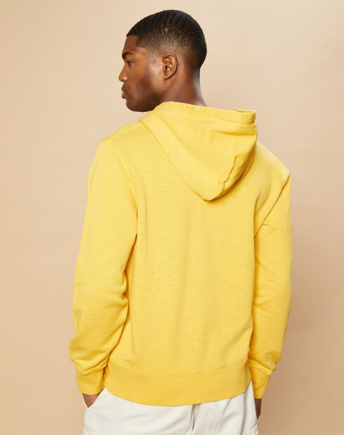 Sweat à capuche jaune