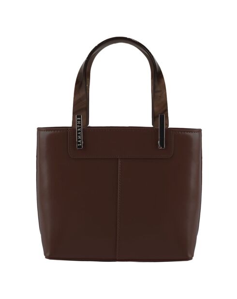 Sac à main en Cuir Portofino marron - 20x18x10 cm