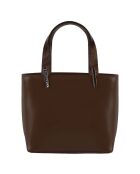 Sac à main en Cuir Portofino marron - 20x18x10 cm
