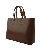 Sac à main en Cuir Portofino marron - 35x25x11 cm