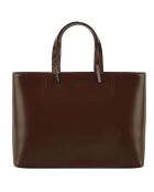 Sac à main en Cuir Portofino marron - 35x25x11 cm