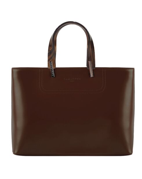 Sac à main en Cuir Portofino marron - 35x25x11 cm