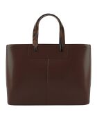 Sac à main en Cuir Portofino marron - 35x25x11 cm