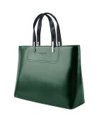 Sac à main en Cuir Portofino vert foncé - 35x25x11 cm