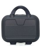 3 Valises 4 roues simples Selenga-C 75/65/55/30 cm & Vanity noires