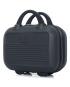 3 Valises 4 roues simples Selenga-C 75/65/55/30 cm & Vanity noires