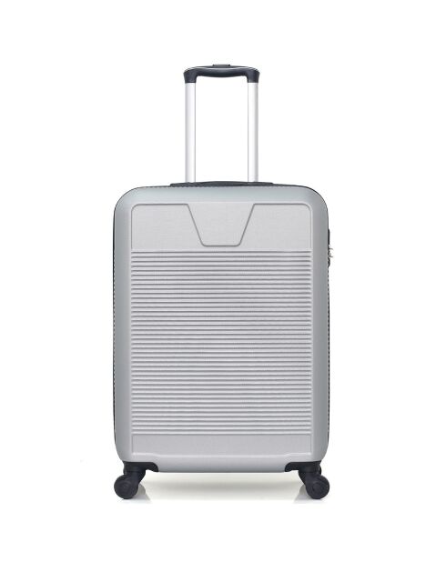 3 Valises 4 roues simples Selenga-C 75/65/55/30 cm & Vanity grises