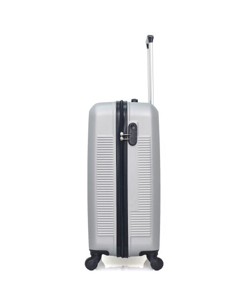 3 Valises 4 roues simples Selenga-C 75/65/55/30 cm & Vanity grises