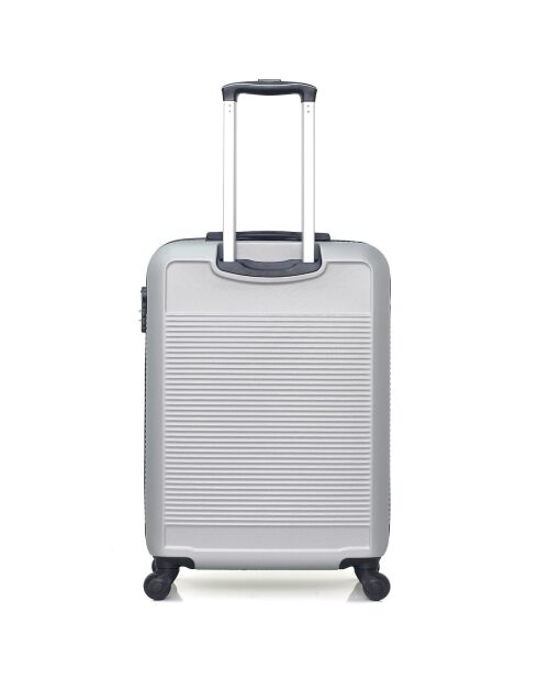 3 Valises 4 roues simples Selenga-C 75/65/55/30 cm & Vanity grises