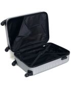 3 Valises 4 roues simples Selenga-C 75/65/55/30 cm & Vanity grises