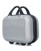 3 Valises 4 roues simples Selenga-C 75/65/55/30 cm & Vanity grises