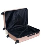 3 Valises 4 roues simples Selenga-C 75/65/55/30 cm & Vanity rose doré
