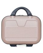 3 Valises 4 roues simples Selenga-C 75/65/55/30 cm & Vanity rose doré