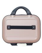3 Valises 4 roues simples Selenga-C 75/65/55/30 cm & Vanity rose doré