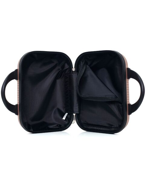 3 Valises 4 roues simples Selenga-C 75/65/55/30 cm & Vanity rose doré