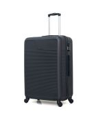 Selenga, 65 cm großer schwarzer Allradkoffer, Einzelrad, mittelstark