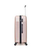 Valise Long Séjour 4 roues simples Selenga 75 cm rose doré