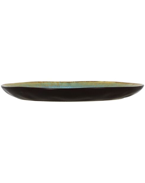 6 Assiettes à dessert en grès Motala bleues - D.20.5 cm