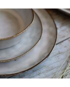 6 Assiettes à dessert en grès Boral beige  clair - D.20.5 cm