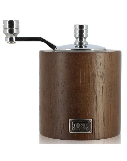 Moulin à poivre à manivelle marron chocolat