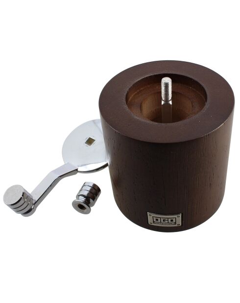 Moulin à poivre à manivelle marron chocolat