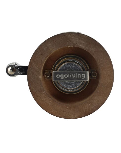 Moulin à poivre à manivelle marron chocolat