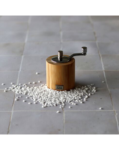 Moulin à sel à manivelle marron