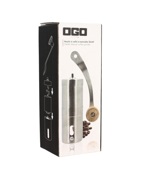 Moulin à café à manivelle Isaak gris
