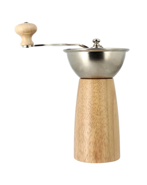 Moulin à café manivelle Auguste gris/marron