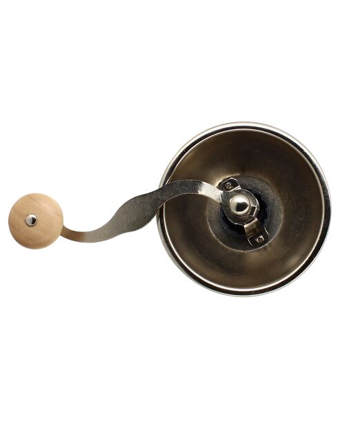 Moulin à café manivelle Auguste gris/marron