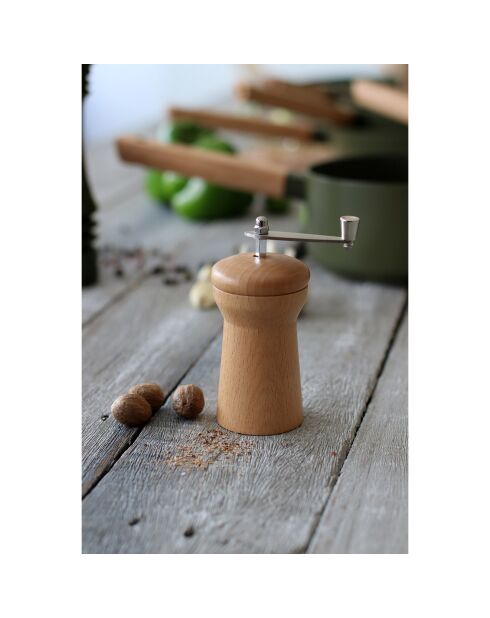 Moulin à noix de muscade à manivelle naturel