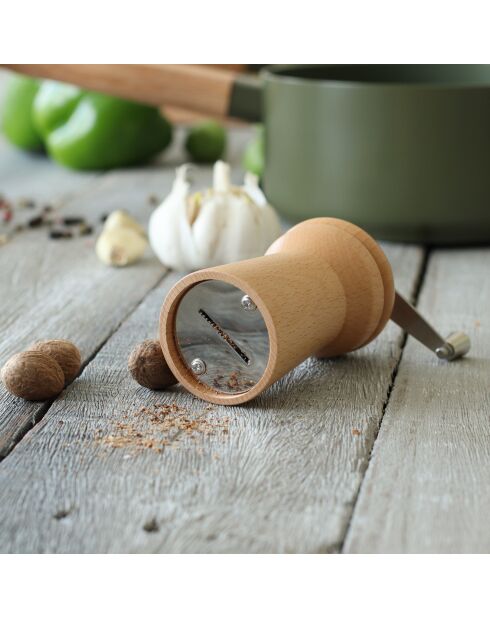 Moulin à noix de muscade à manivelle naturel