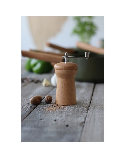 Moulin à noix de muscade à manivelle naturel