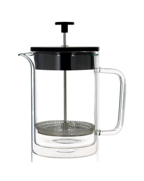 Cafetière à piston en verre double paroi Helya transparente - 800 ml