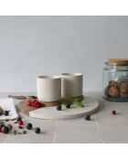 2 Tasses en Porcelaine Enzo blanche - 25 cl