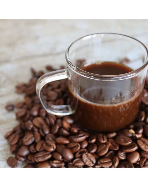 4 Tasses en verre borosilicate Helya transparentes - 25 cl