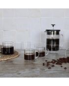 4 Tasses en verre borosilicate Helya transparentes - 25 cl