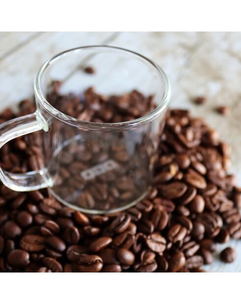 4 Tasses expresso en verre borosilicate Helya  transparentes - 12 cl