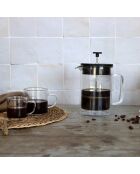 4 Tasses expresso en verre borosilicate Helya  transparentes - 12 cl