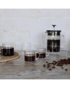 4 Tasses expresso en verre borosilicate Helya  transparentes - 12 cl