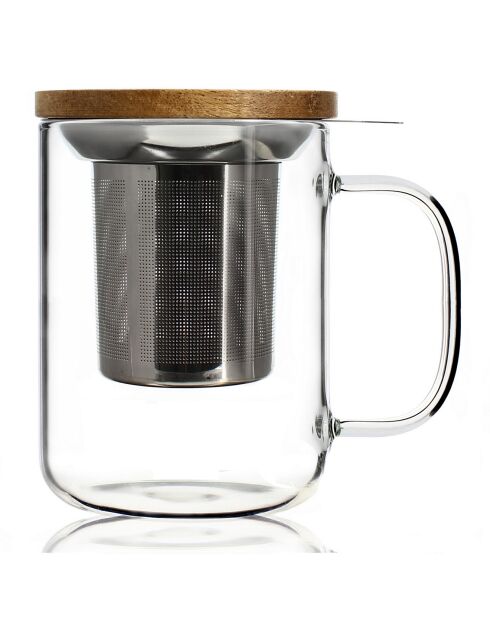 Tisanière en verre Gustave transparente - 450 ml